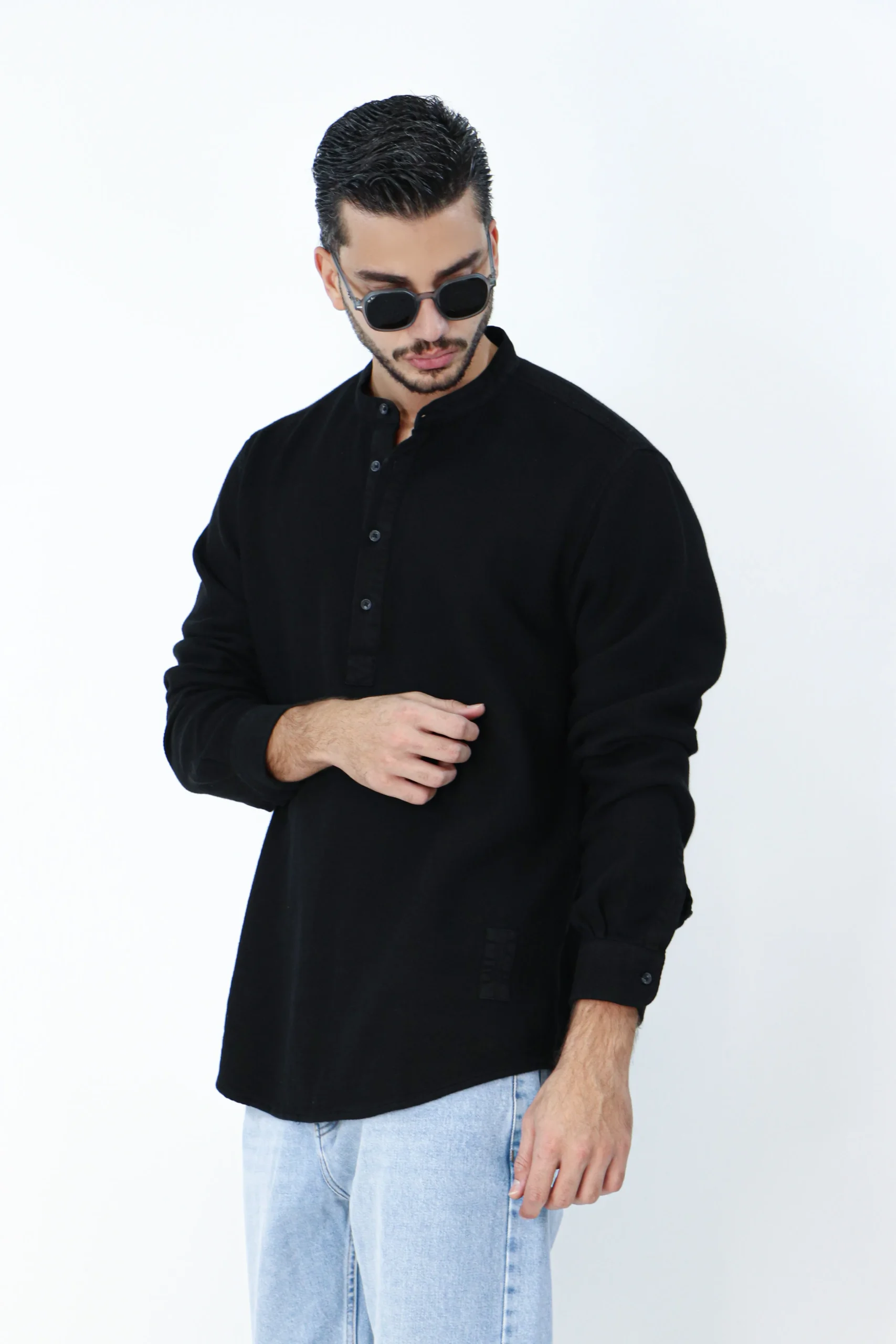 پیراهن کنفی یقه فرنچ - Image 2