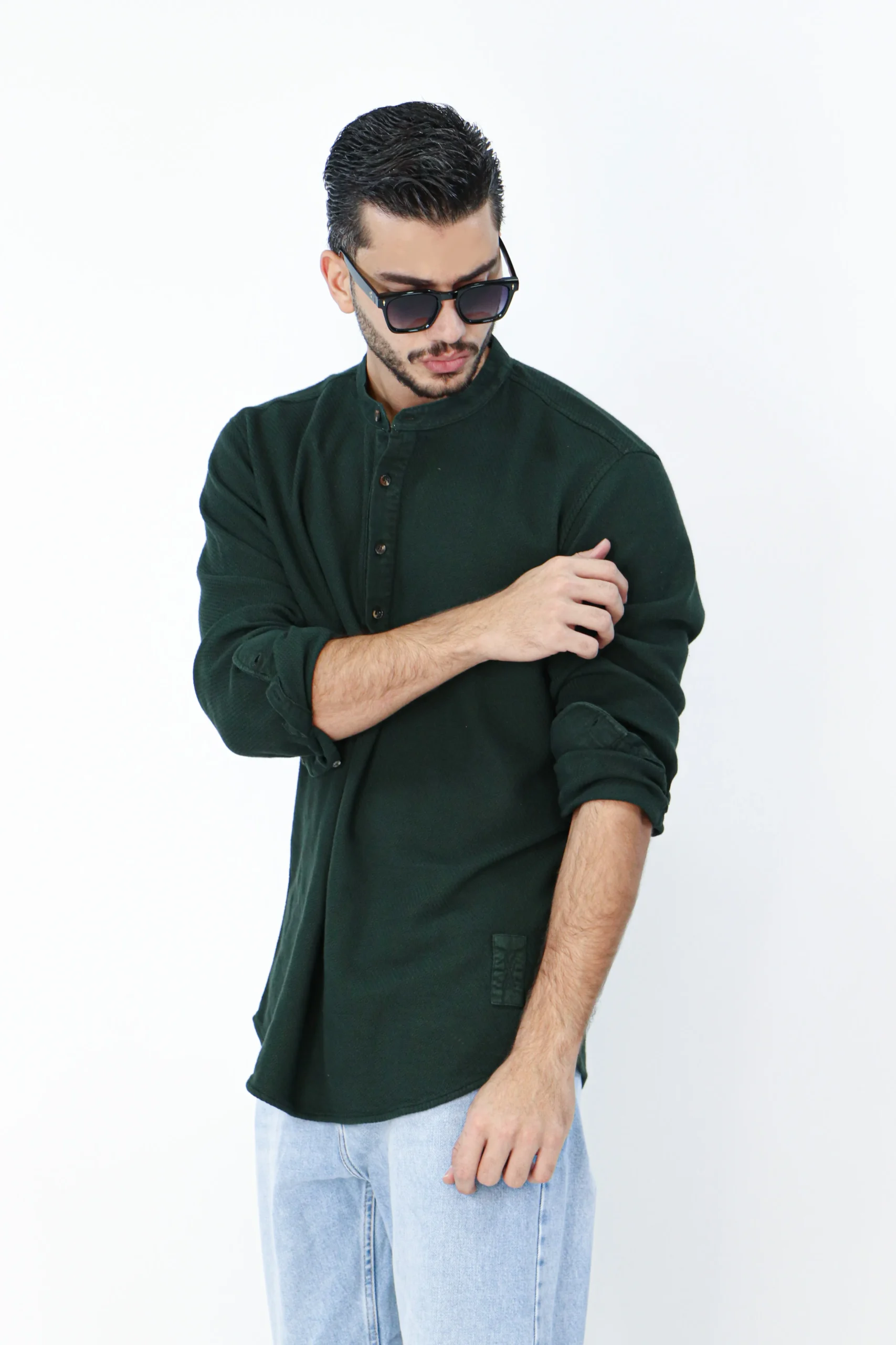 پیراهن کنفی یقه فرنچ - Image 4