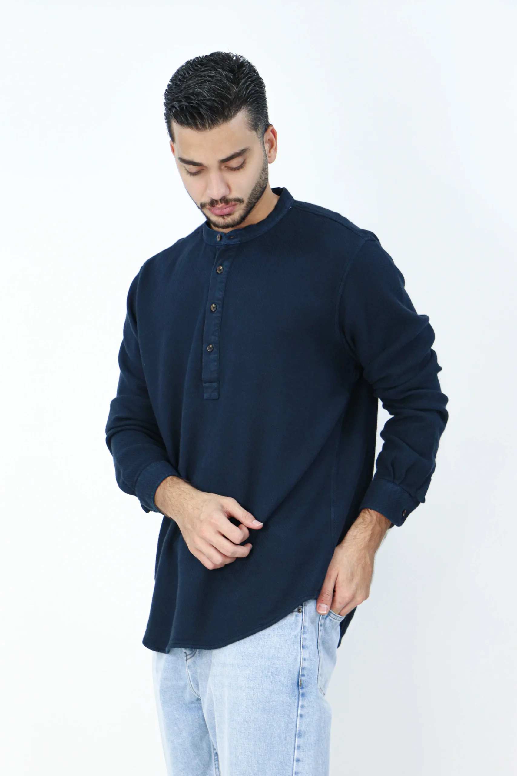 پیراهن کنفی یقه فرنچ - Image 9