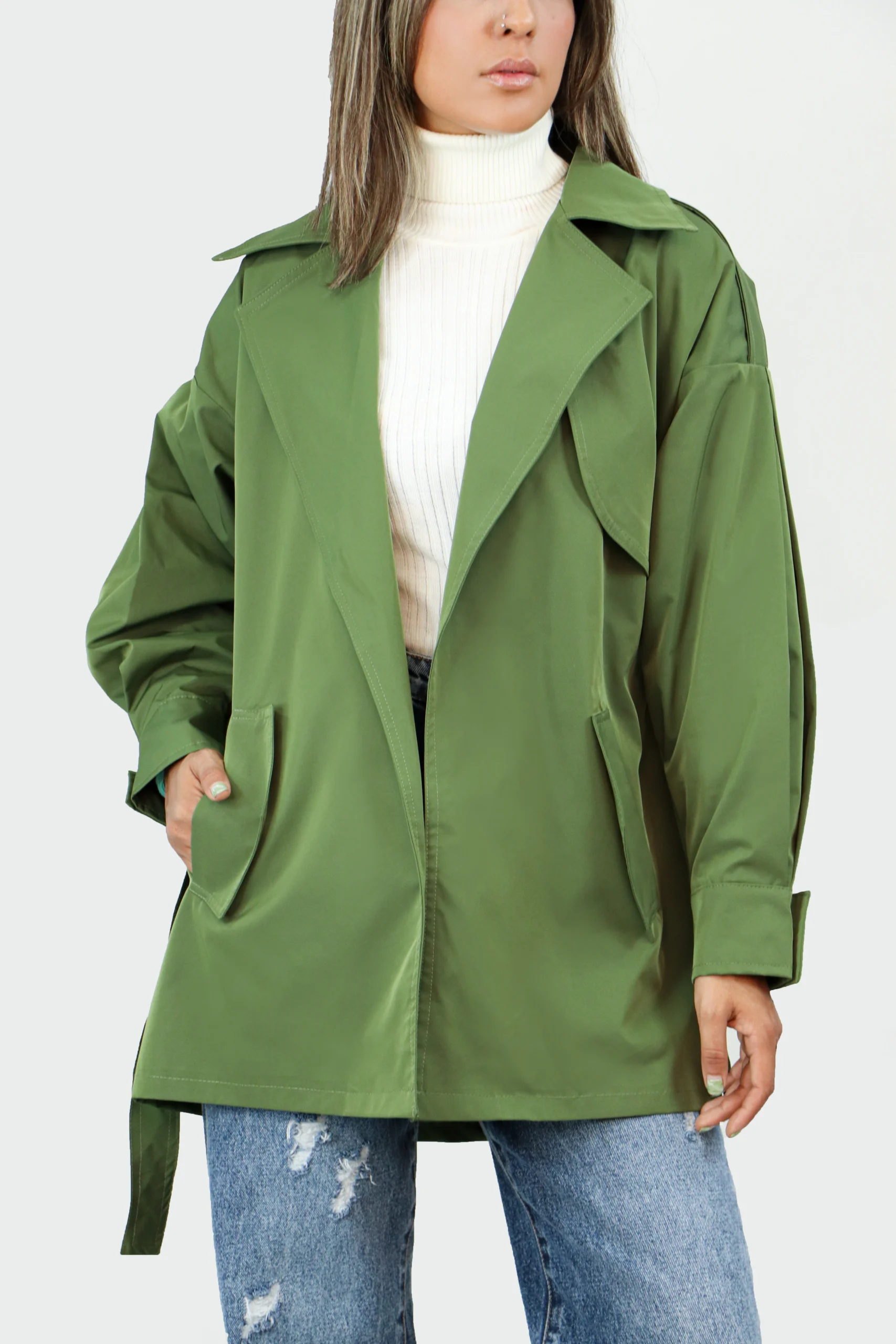 بارانی کمر دار - Image 7