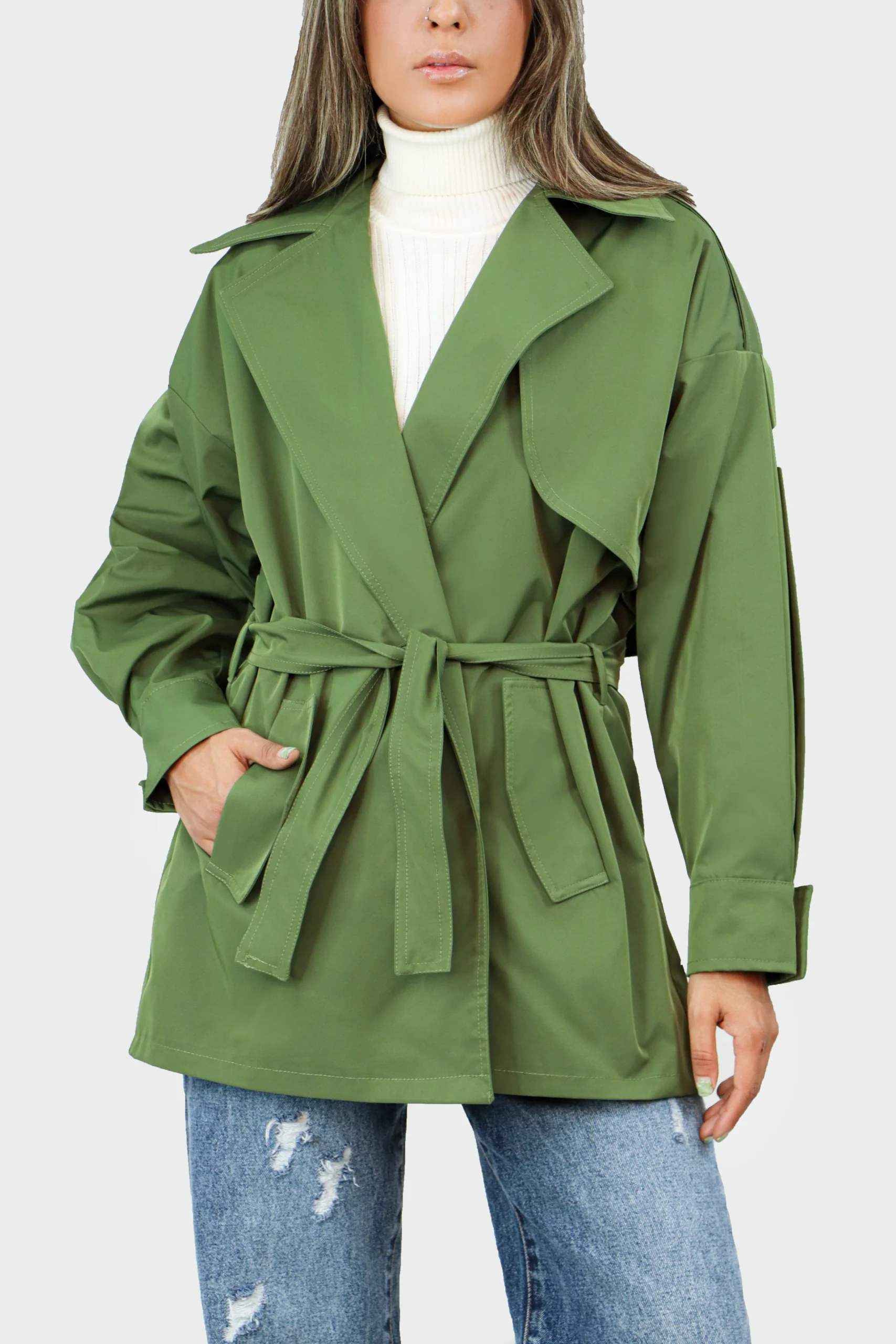 بارانی کمر دار - Image 3