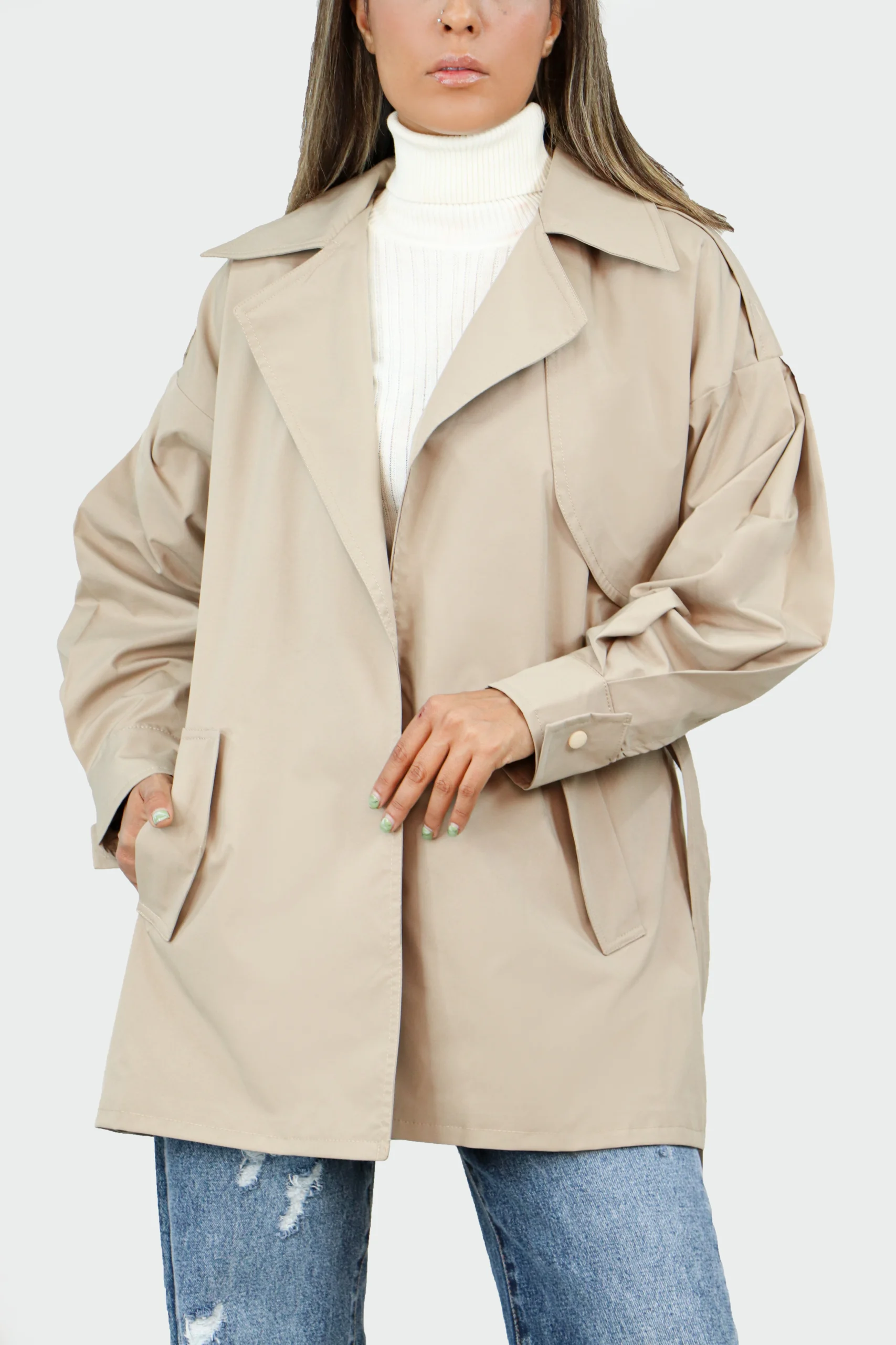 بارانی کمر دار - Image 10