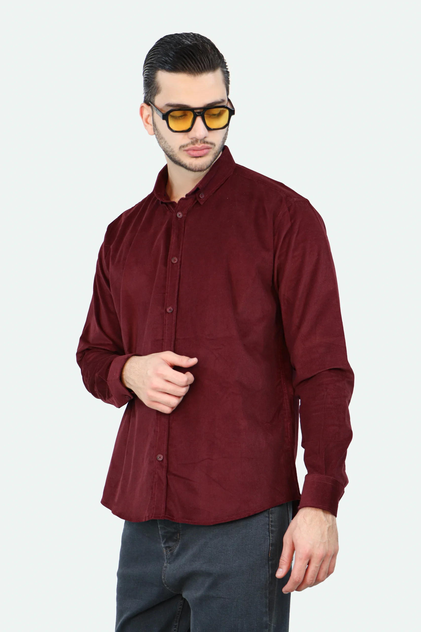 پیراهن مخمل کبریتی - Image 6