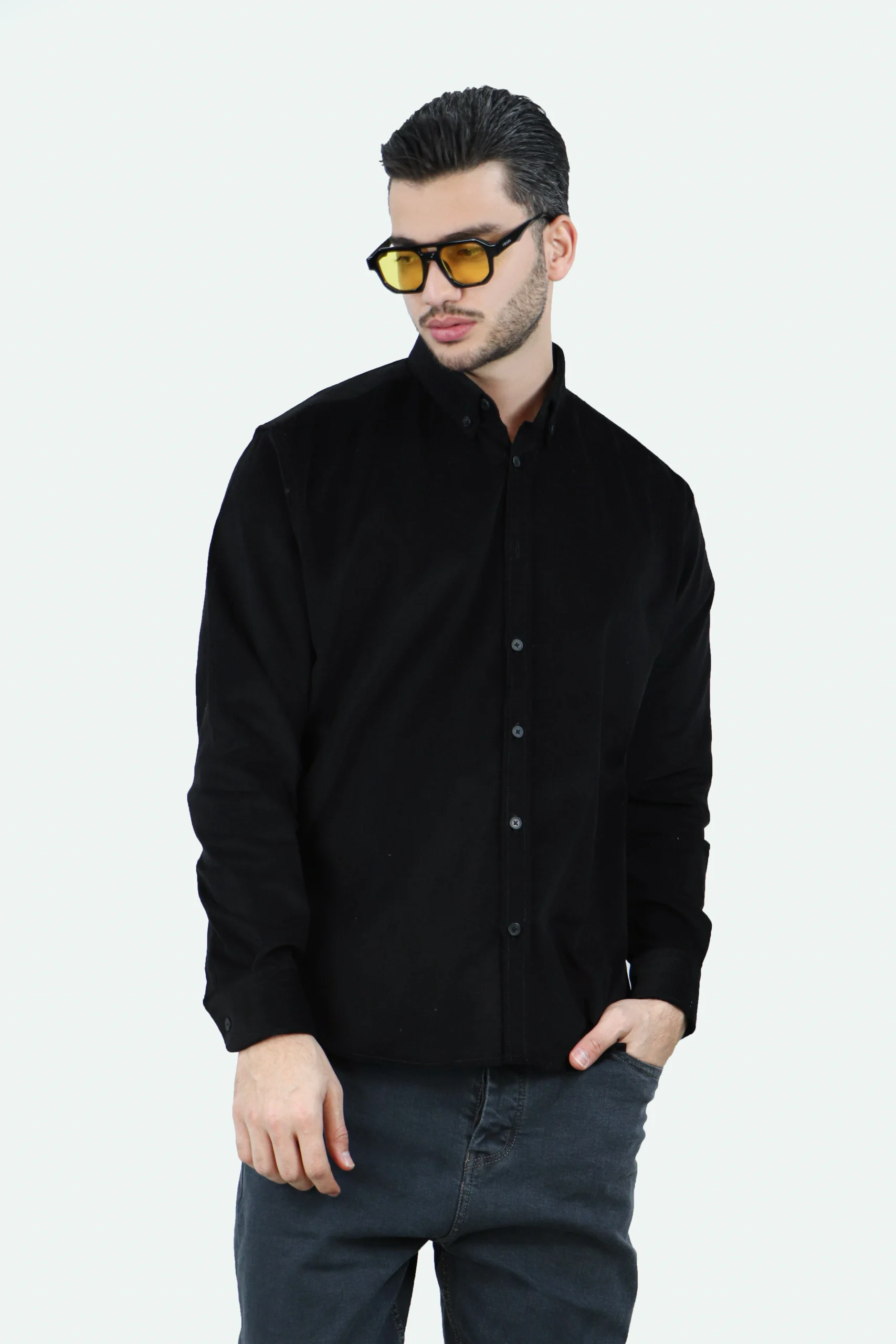 پیراهن مخمل کبریتی - Image 8