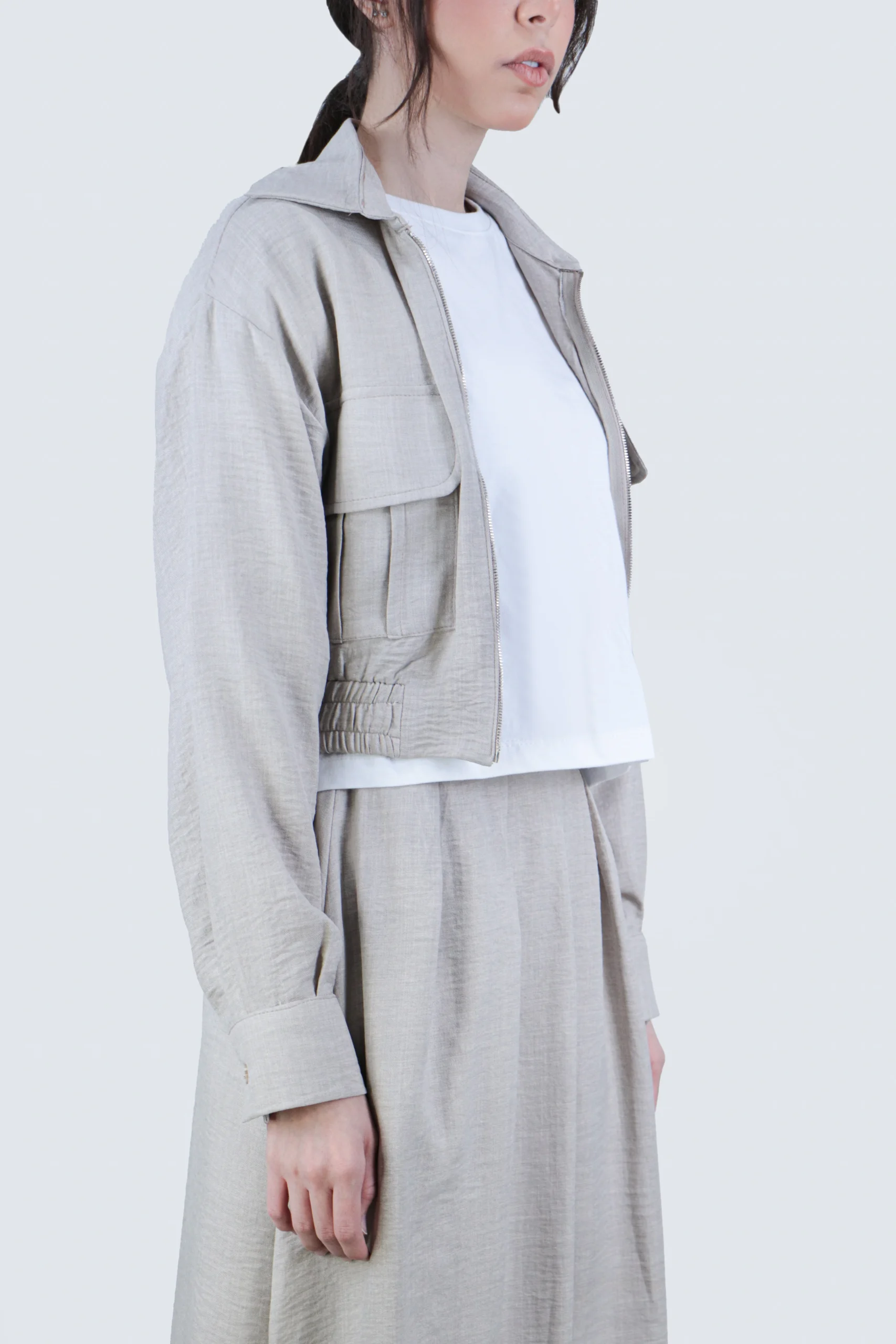 ست کت و دامن جیب دار - Image 5