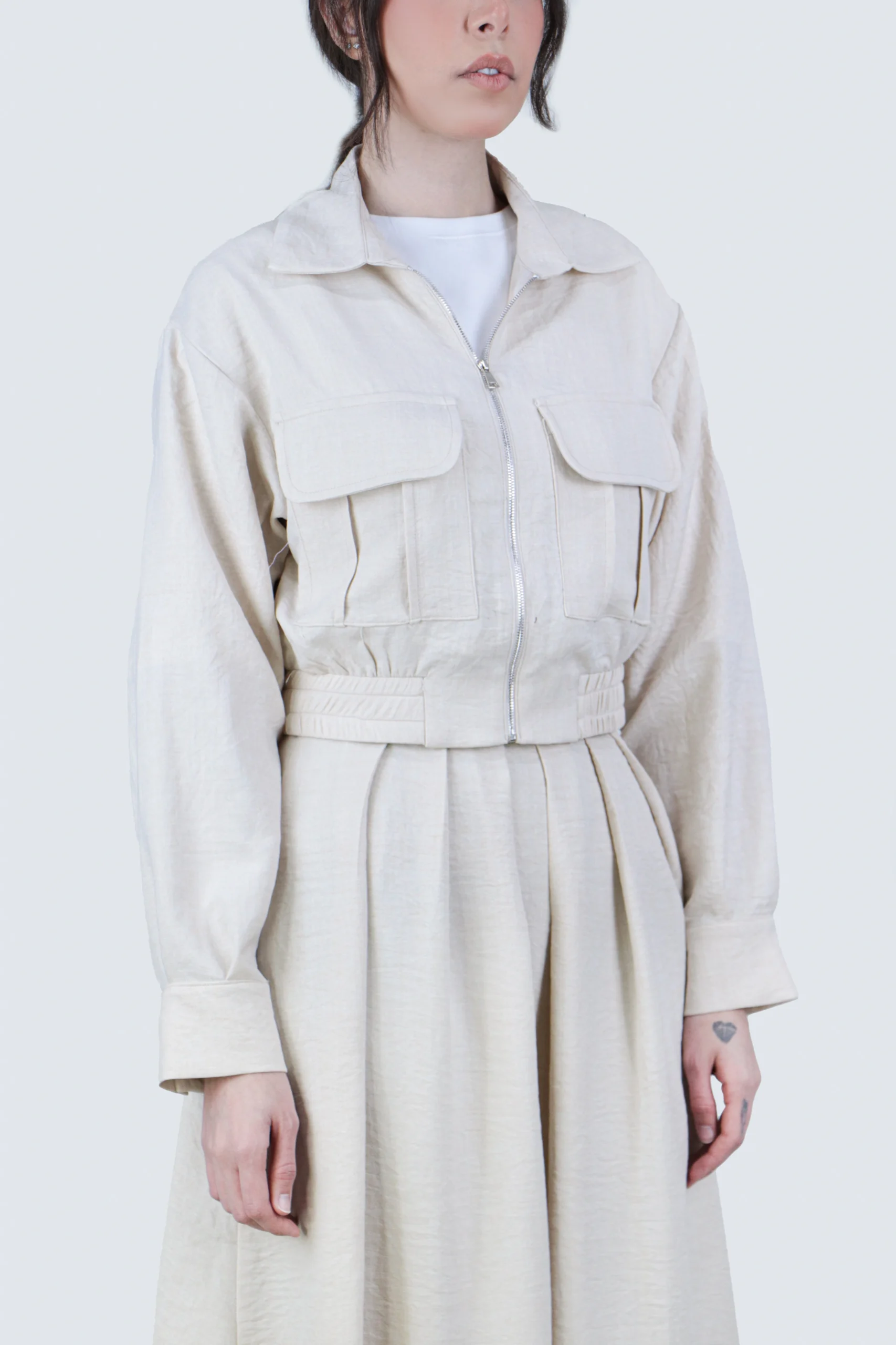 ست کت و دامن جیب دار - Image 7