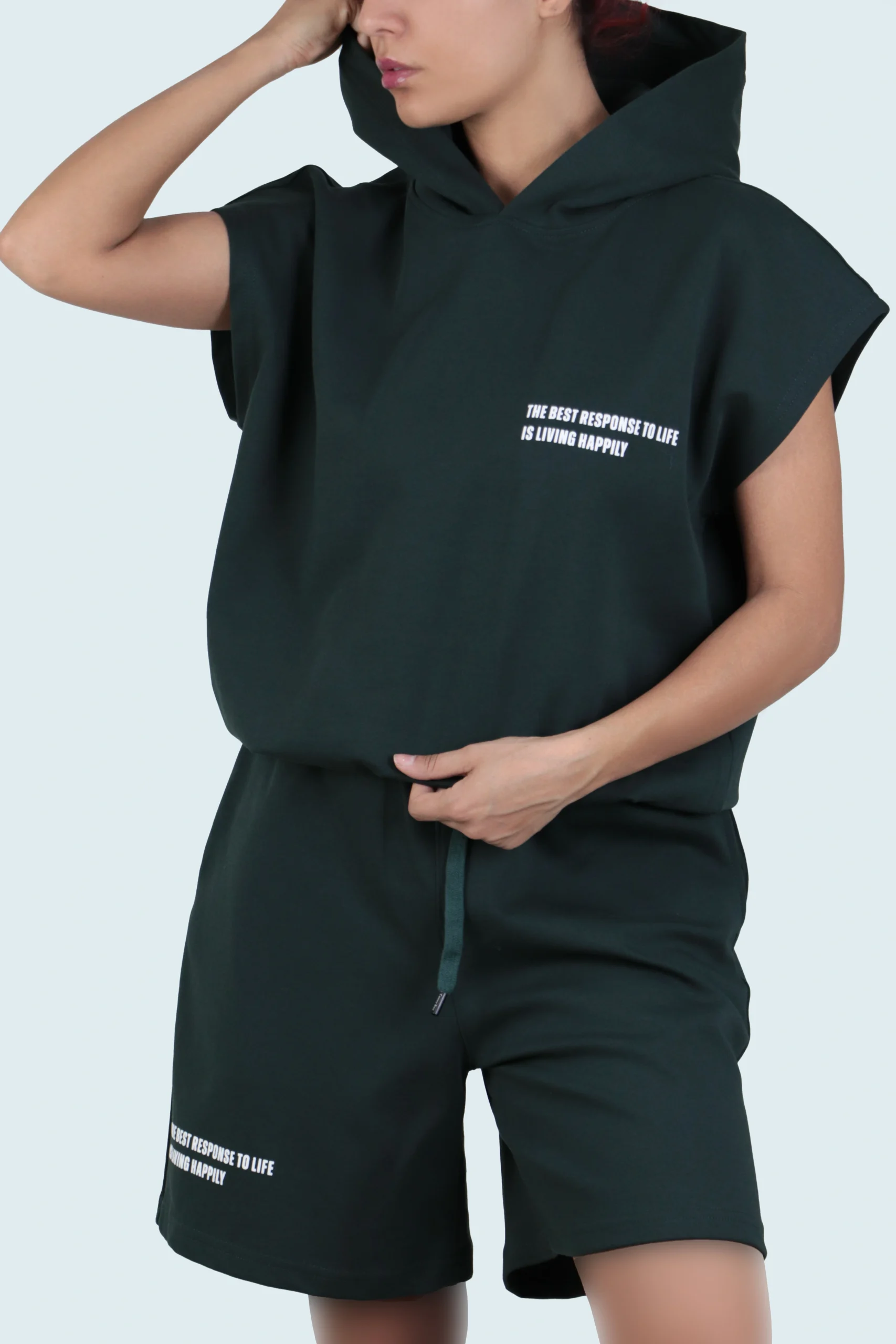 ست تیشرت و شلوارک کلاهدار - Image 3