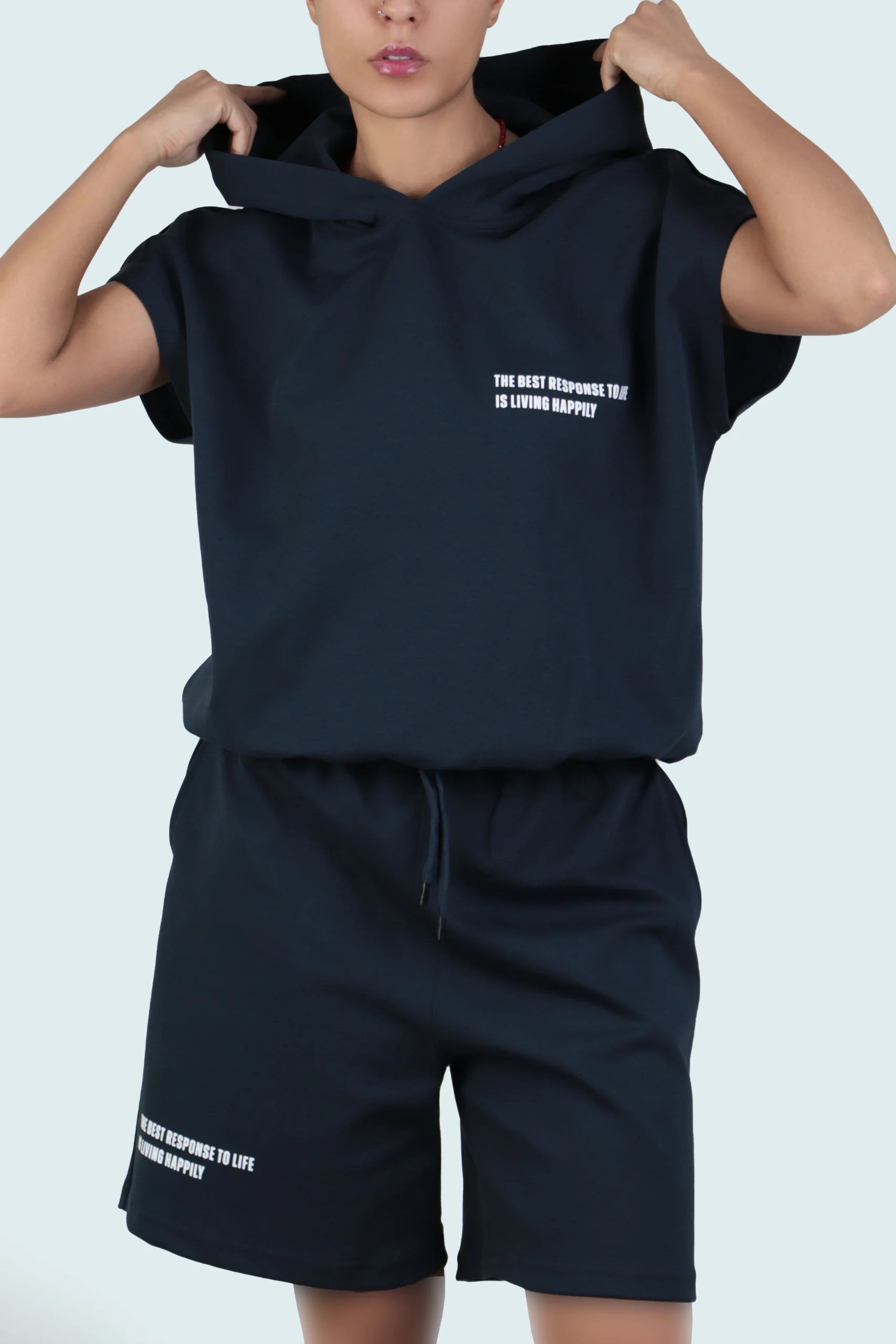 ست تیشرت و شلوارک کلاهدار - Image 8