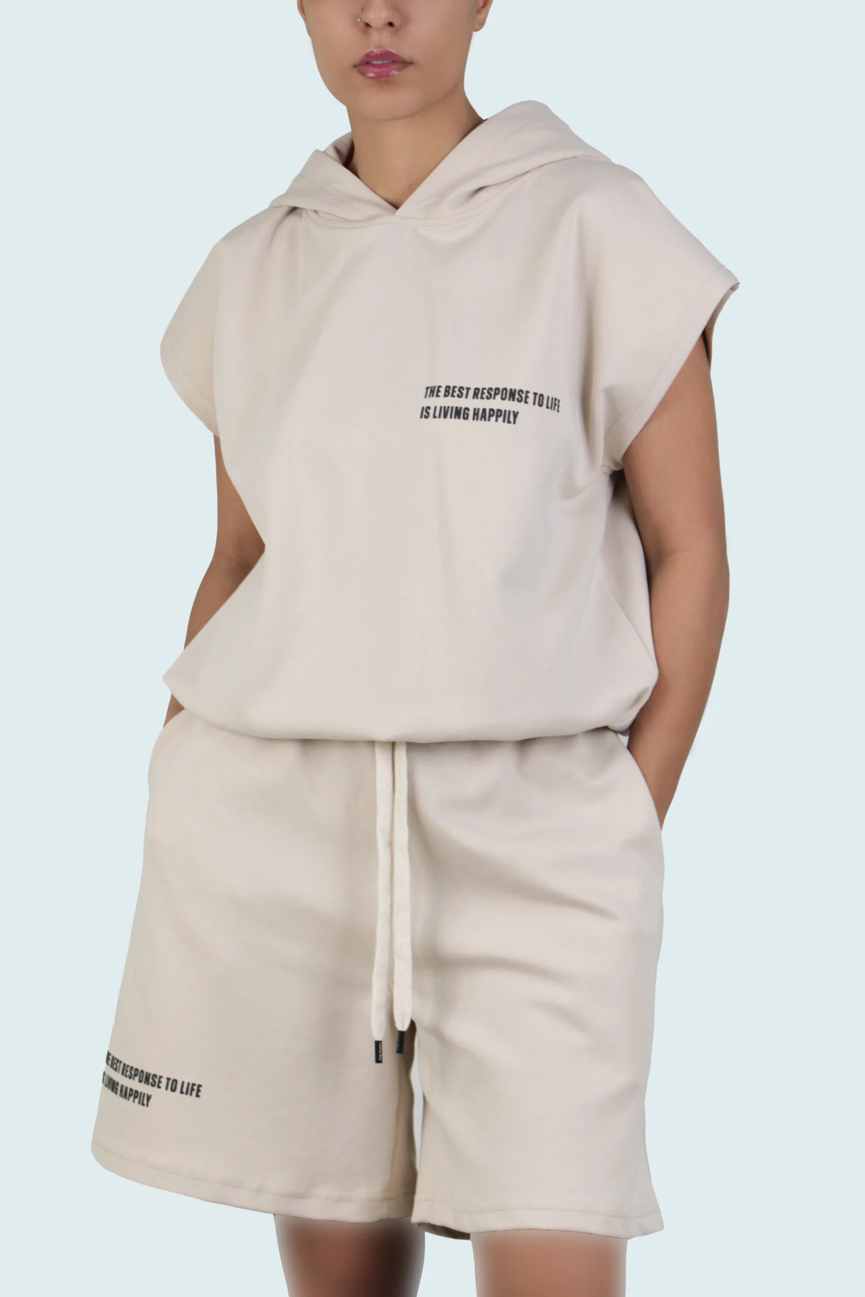 ست تیشرت و شلوارک کلاهدار - Image 6