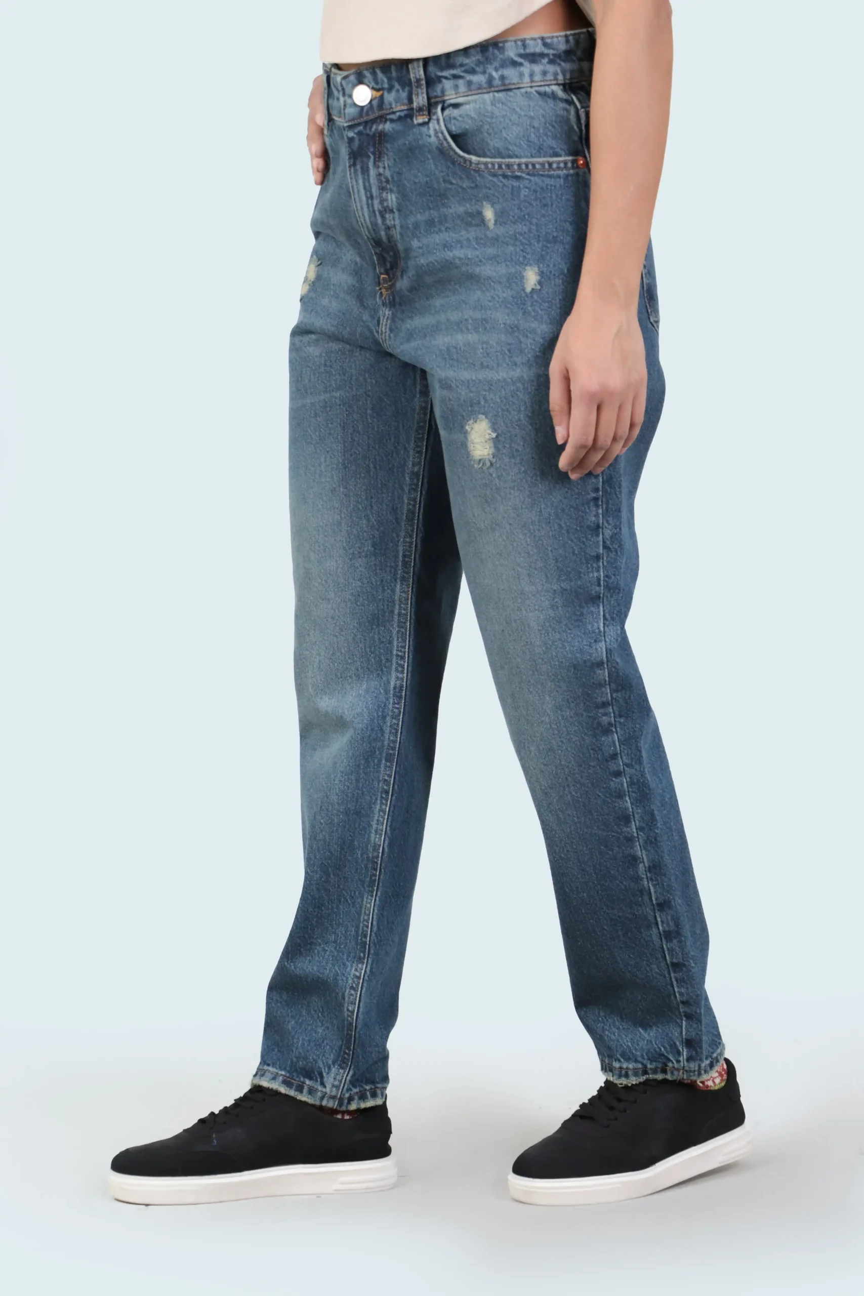 شلوار زنانه جین مام فیت - Image 6